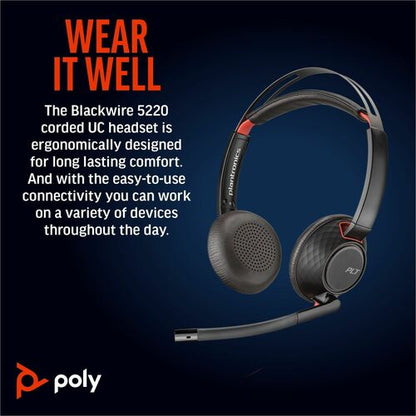 Poly BW 5220 USB-C HS +3.5mmP +USB-C/A
