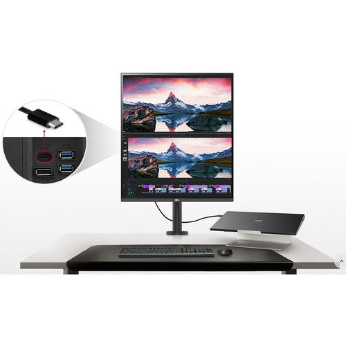 28in SDQHD DualUp Monitor with Ergo Stan