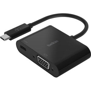 USB-C to VGA + Charge Adapter BLK (60W P