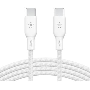 100w USB-C to USB-C Braided Cable 2M Whi