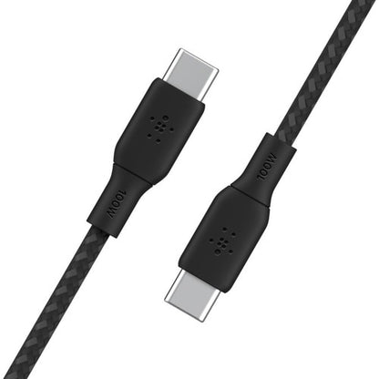 100w USB-C to USB-C Braided Cable 2M Bla