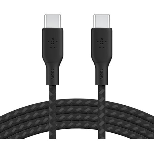 100w USB-C to USB-C Braided Cable 2M Bla