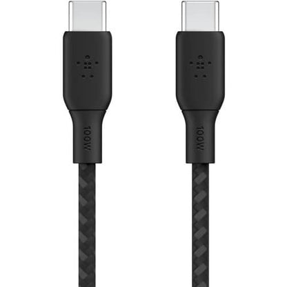 100w USB-C to USB-C Braided Cable 2M Bla