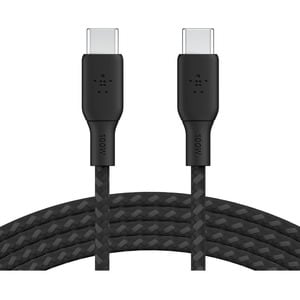 100w USB-C to USB-C Braided Cable 3M Bla