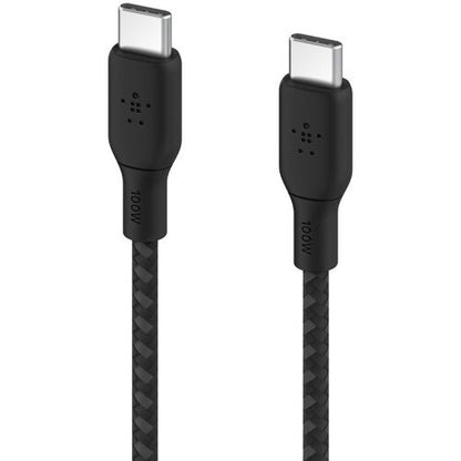 100w USB-C to USB-C Braided Cable 3M Bla