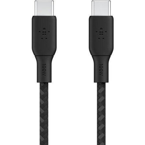 100w USB-C to USB-C Braided Cable 3M Bla