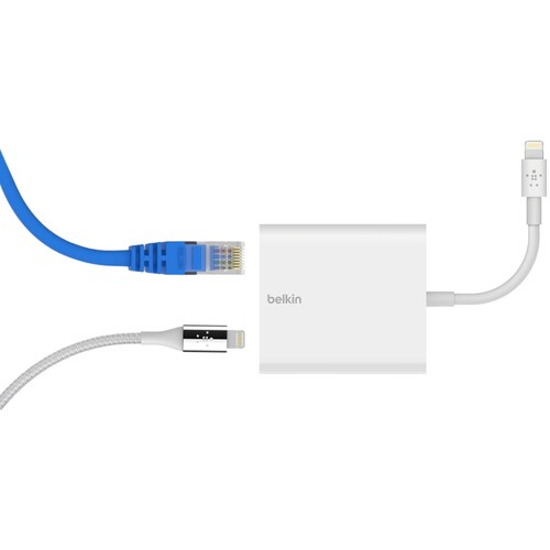 LTG ETHERNET ADPT POWER PASS THRU WHITE