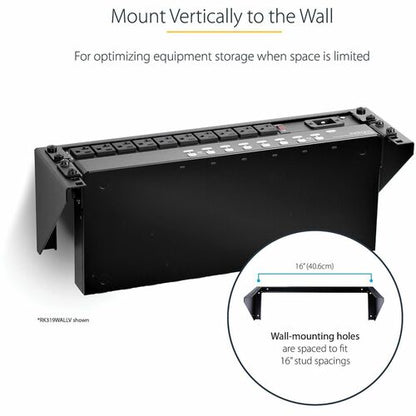 3U 19in Vertical Wall Mount Rack Bracket