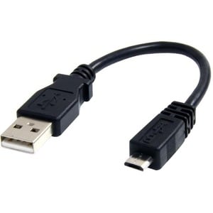 6in Micro USB Cable - A to Micro B - M/M