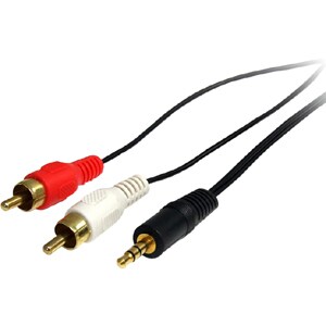 3 ft Stereo Audio Cable 3.5mm to 2x RCA