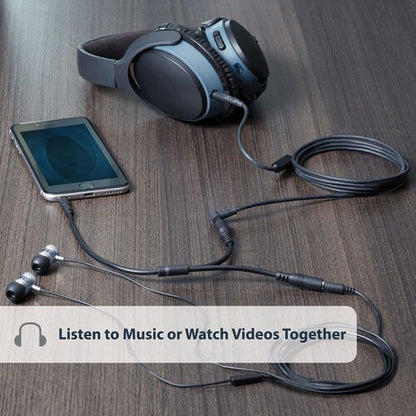Slim Stereo Y Cable 3.5 to 2x 3.5mm