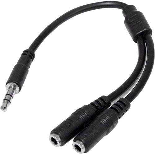 Slim Stereo Y Cable 3.5 to 2x 3.5mm