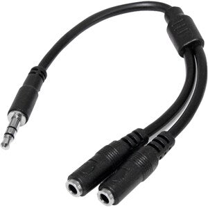 Slim Stereo Y Cable 3.5 to 2x 3.5mm