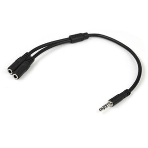 Slim Stereo Y Cable 3.5 to 2x 3.5mm