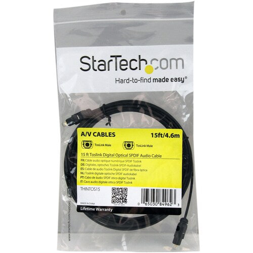 15ft Toslink Digital Optical Audio Cable