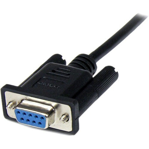 1m Black DB9 RS232 Null Modem Cable F/M