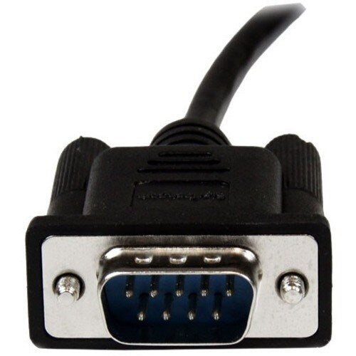 1m Black DB9 RS232 Null Modem Cable F/M