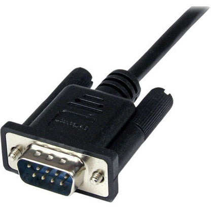 1m Black DB9 RS232 Null Modem Cable F/M