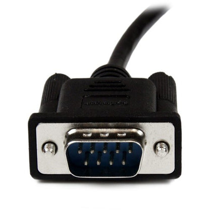 1m Black DB9 RS232 Null Modem Cable F/M
