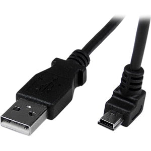 2m USB to Down Angle Mini USB Cable