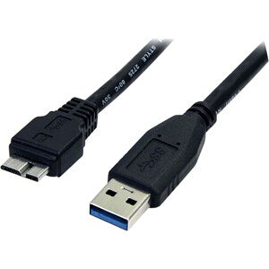 0.5m 1.5ft Black USB 3.0 Micro B Cable