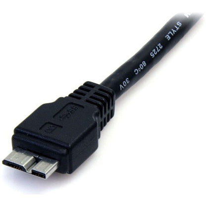 0.5m 1.5ft Black USB 3.0 Micro B Cable