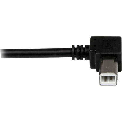 1m USB 2.0 A to Left Angle B Cable M/M