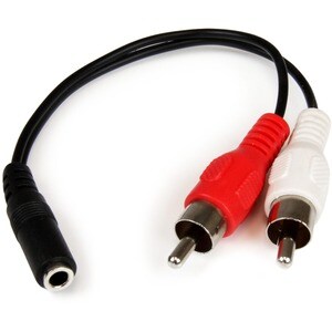 6in Stereo 3.5mm (M) to 2x RCA (F) Cable