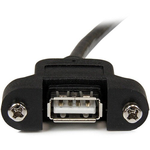 2 ft Panel Mount USB Cable A to A - F/M