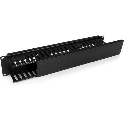 2U Finger Duct Cable Manager w/ Cover
