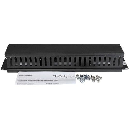 2U Finger Duct Cable Manager w/ Cover
