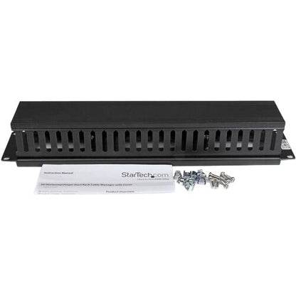 2U Finger Duct Cable Manager w/ Cover