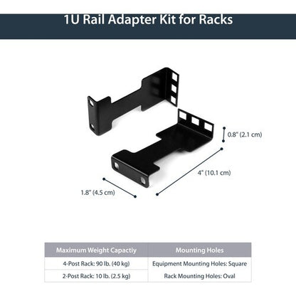 RAIL DEPTH ADAPTER FOR RACKS - 4 IN - 1U