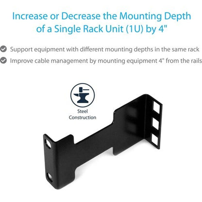 RAIL DEPTH ADAPTER FOR RACKS - 4 IN - 1U