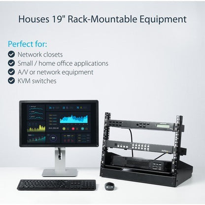 8U DESKTOP RACK - 2-POST OPEN FRAME RACK