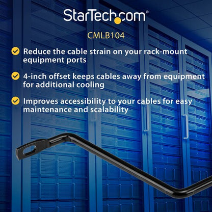 Horizontal Cable Lacing Bar - 4in Offset