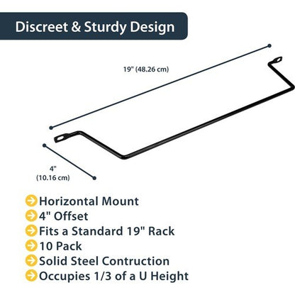 Horizontal Cable Lacing Bar - 4in Offset
