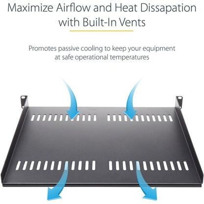 Vented 1U Rack Shelf - 7in Deep