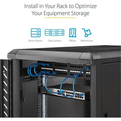 1U Rack Shelf - 10in Deep