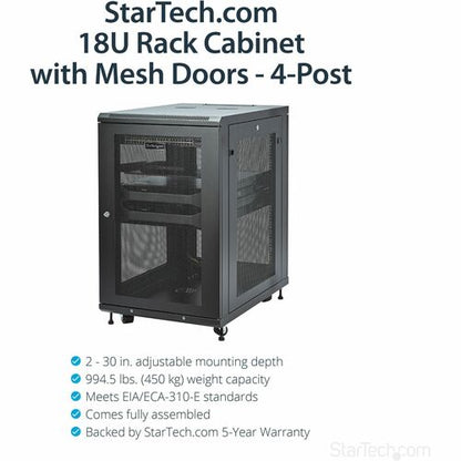 Server Rack Cabinet - 31in Deep - 18U