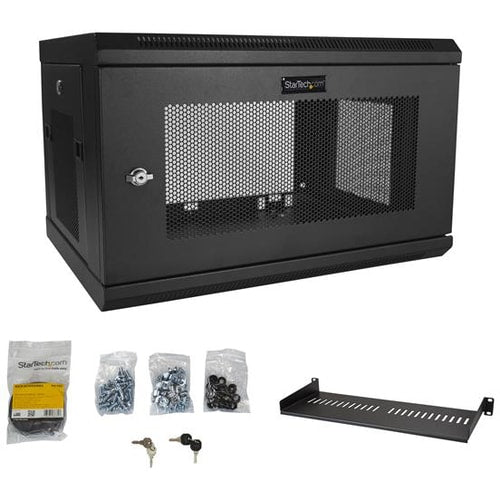 6U Wall Mount Rack Cabinet - 16.9in Deep