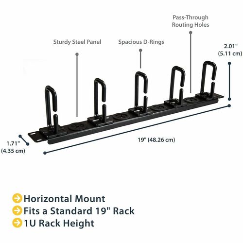 1U Server Rack Cable Management Panel