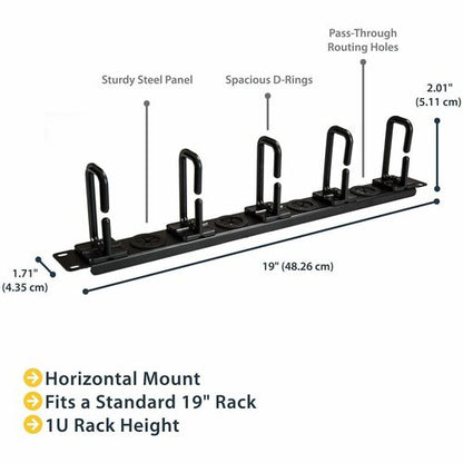 1U Server Rack Cable Management Panel