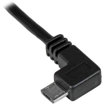 0.5m Left Angle Micro USB Cable - 24AWG