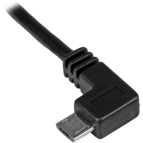 0.5m Left Angle Micro USB Cable - 24AWG