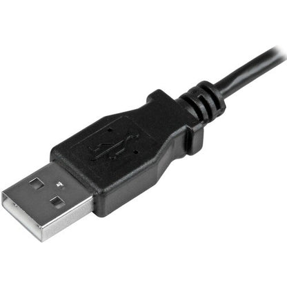 0.5m Left Angle Micro USB Cable - 24AWG