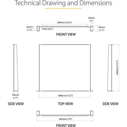 Shelf - Rack Mount Tray - 1U - 16in Deep