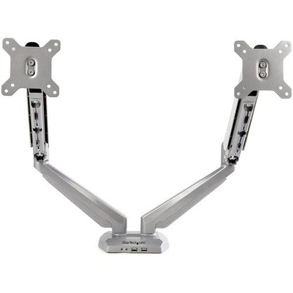 Desk Mount Dual Monitor Arm w/ USB/Audio