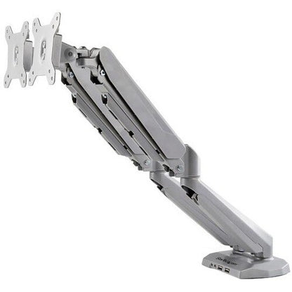 Desk Mount Dual Monitor Arm w/ USB/Audio