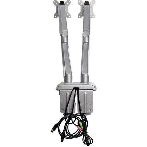 Desk Mount Dual Monitor Arm w/ USB/Audio